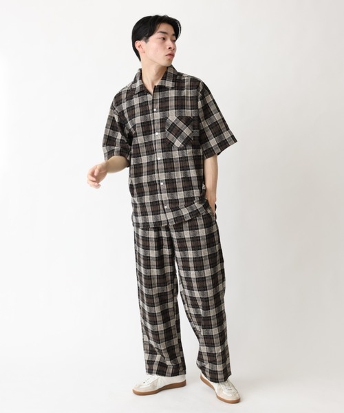 BROKEN BASE（ブロークンベース）の「ワイドチェックパンツ（その他パンツ・メンズ・ブラック/イエロー・MEDIUM/LARGE）」の4枚目の写真