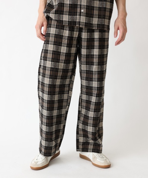 BROKEN BASE（ブロークンベース）の「ワイドチェックパンツ（その他パンツ・メンズ・ブラック/イエロー・MEDIUM/LARGE）」の3枚目の写真