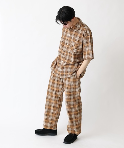 BROKEN BASE（ブロークンベース）の「ワイドチェックパンツ（その他パンツ・メンズ・ブラック/イエロー・MEDIUM/LARGE）」の21枚目の写真