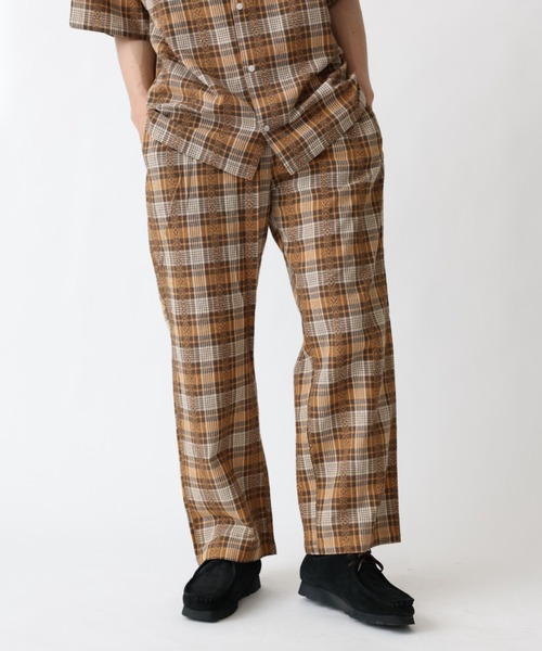 BROKEN BASE（ブロークンベース）の「ワイドチェックパンツ（その他パンツ・メンズ・ブラック/イエロー・MEDIUM/LARGE）」の9枚目の写真