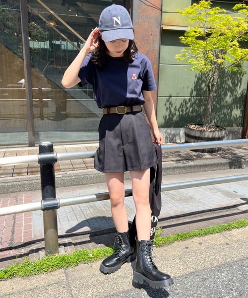 one after another NICE CLAUP（ワンアフターアナザーナイスクラップ）の「夏のスタイリングにおすすめ　ベルト付きショートパンツ（その他パンツ・レディース・ブラック/ブラウン/アイボリー・FREE）」の19枚目の写真