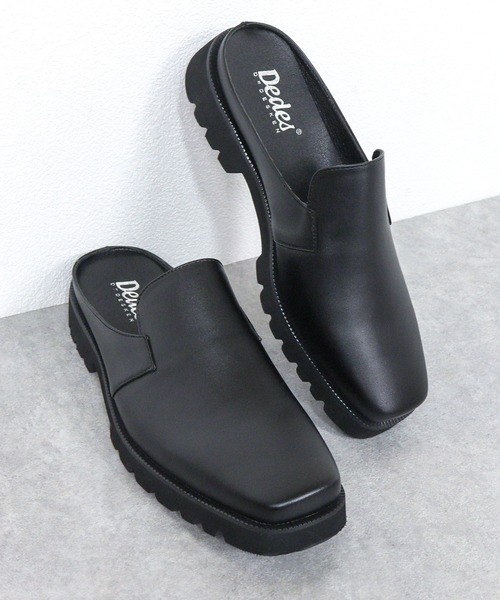 Dedes（デデス）の「Dedes / スライドサンダル　スクエア ミュールシューズ (6326)（サンダル・メンズ・ホワイト/ブラック・LL/M/L）」の6枚目の写真