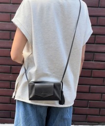 Actually | フェイクレザー 横型モバイルショルダー 財布(ショルダーバッグ)