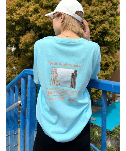 EMODA（エモダ）の「ボーイズルーズプリントTシャツ（Tシャツ/カットソー・レディース・ブルー/ホワイト/グレー/ブラック・FREE）」の22枚目の写真