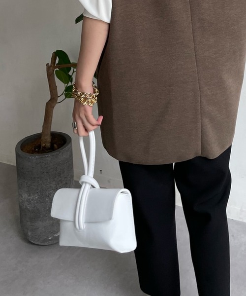 DouDou（ドゥドゥ）の「ループ2WAYハンドルバッグ（ショルダーバッグ・レディース・ホワイト/ブラック/レッド・FREE）」の21枚目の写真