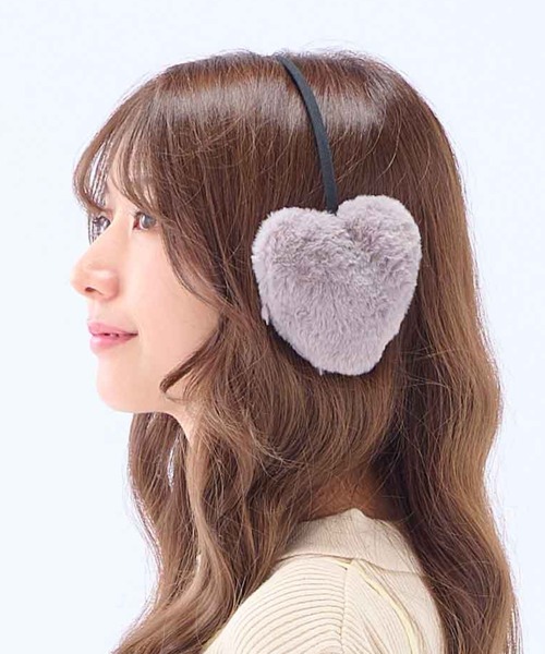 追加♡ハートチョコイヤーマフラー(ミント)♡ イヤーマフラー 耳当て ”ハートファー”（イヤーマフ）｜estaa（エスタ