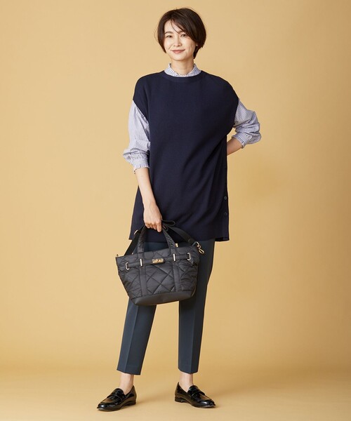 J.PRESS（ジェイプレス）の「【洗える】FLORA ニットベスト（ベスト・レディース・ネイビー系/グレー系/ベージュ系・T13）」の7枚目の写真