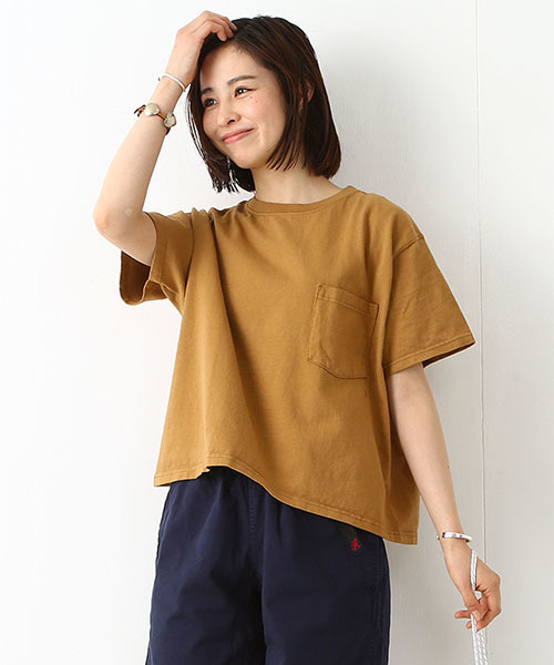 BEAMS BOY（ビームスボーイ）の「Goodwear / カスタム ビッグ 半袖 Tシャツ（Tシャツ/カットソー・レディース・ホワイト/グレー/ブラック/ピンク/ミント/ネイビー/カーキ/オリーブ/ブラウン系その他/ワイン/アッシュブラウン/ダークグリーン/チャコールグレー/パープル/アイボリー/ブルー系その他4/グリーン/ブラウン/レッド系その他2/ブルー・ONE SIZE）」の9枚目の写真