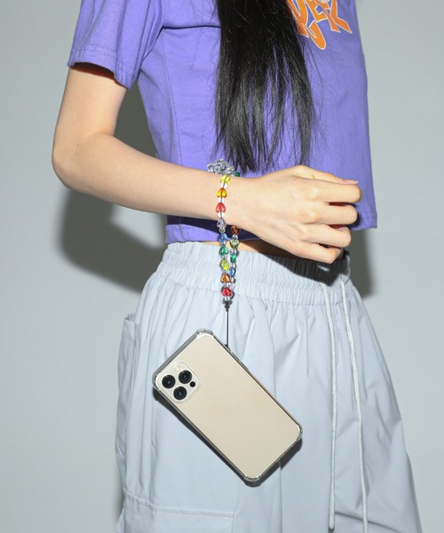 FOLLOWIN(フォロウィン)の「クリアベアーモチーフスマホストラップ(スマホケース/カバー・レディース・クリア/カラフル・ONE SIZE)」の2枚目の写真