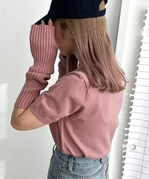 apres jour mignon(アプレジュールミニョン)の「【3周年記念アイテム】アームウォーマー半袖ニットセット【ZOZOTOWN限定アイテム】(ニット/セーター・レディース・アイボリー/グリーン/オレンジ/ピンク・X-LARGE/フリー)」の20枚目の写真