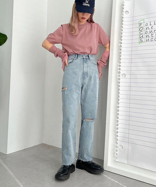 apres jour mignon(アプレジュールミニョン)の「【3周年記念アイテム】アームウォーマー半袖ニットセット【ZOZOTOWN限定アイテム】(ニット/セーター・レディース・アイボリー/グリーン/オレンジ/ピンク・X-LARGE/フリー)」の12枚目の写真