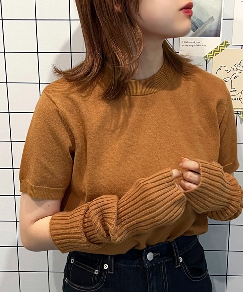 apres jour mignon(アプレジュールミニョン)の「【3周年記念アイテム】アームウォーマー半袖ニットセット【ZOZOTOWN限定アイテム】(ニット/セーター・レディース・アイボリー/グリーン/オレンジ/ピンク・X-LARGE/フリー)」の17枚目の写真