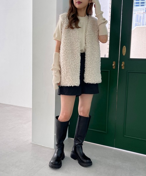 apres jour mignon(アプレジュールミニョン)の「【3周年記念アイテム】アームウォーマー半袖ニットセット【ZOZOTOWN限定アイテム】(ニット/セーター・レディース・アイボリー/グリーン/オレンジ/ピンク・X-LARGE/フリー)」の10枚目の写真