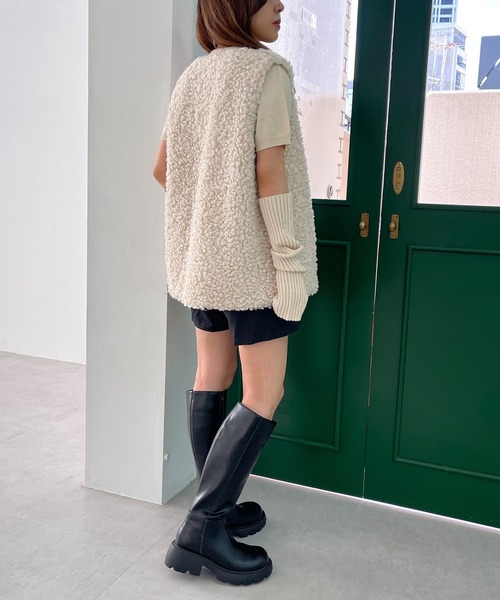 apres jour mignon(アプレジュールミニョン)の「【3周年記念アイテム】アームウォーマー半袖ニットセット【ZOZOTOWN限定アイテム】(ニット/セーター・レディース・アイボリー/グリーン/オレンジ/ピンク・X-LARGE/フリー)」の6枚目の写真