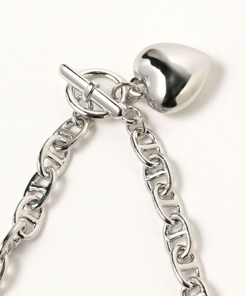 Ray BEAMS(レイビームス)の「Ray BEAMS / マリンチェーン ハート ネックレス(ネックレス・レディース・シルバー/ゴールド・ONE SIZE)」の5枚目の写真