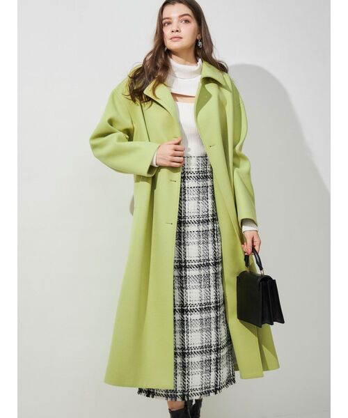 MERCURYDUO(マーキュリーデュオ)の「2WAYスリットタートルニット(ニット/セーター・レディース・チャコールグレー/ライトブルー/オフホワイト/ライム/ブラック・FREE)」の19枚目の写真