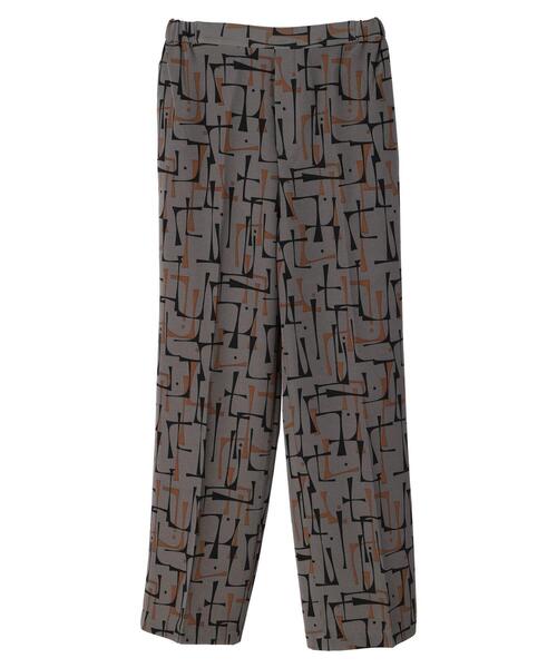 AMERICAN HOLIC(アメリカンホリック)の「美・美・美ストレートプリントパンツ(その他パンツ・レディース・グレー/ブラック・S/L/XS/M)」の4枚目の写真