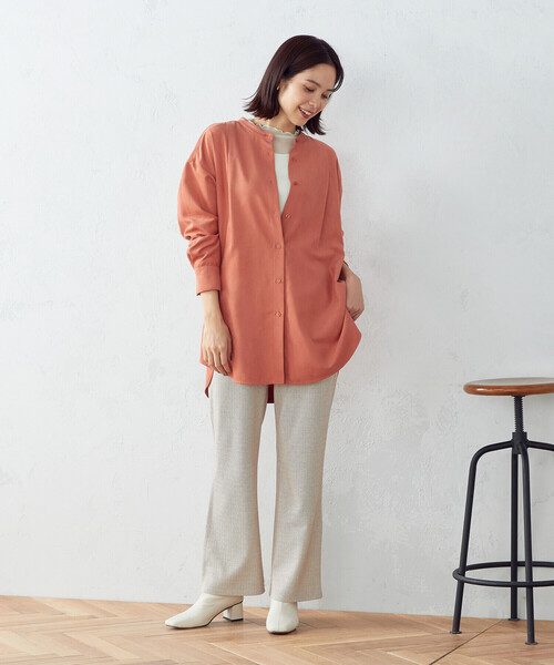 COMME CA ISM(コムサイズム)の「ジャカード柄パンツ(その他パンツ・レディース・ブラウン系/ベージュ系・MEDIUM/LARGE)」の4枚目の写真