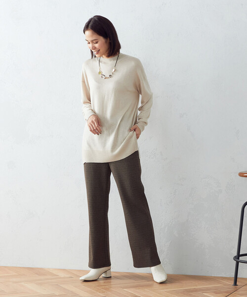 COMME CA ISM(コムサイズム)の「ジャカード柄パンツ(その他パンツ・レディース・ブラウン系/ベージュ系・MEDIUM/LARGE)」の9枚目の写真