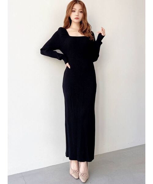 RESEXXY(リゼクシー)の「スリットタイトニットワンピース(ワンピース・レディース・ブラック/ピンク/ブルー/アイボリー・FREE)」の15枚目の写真