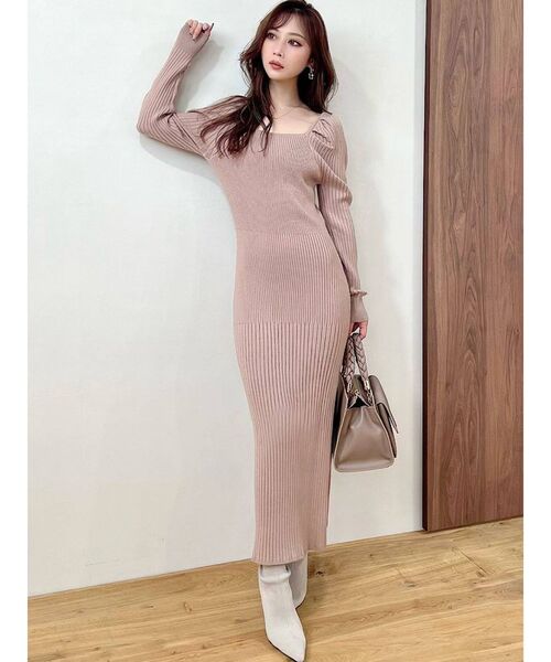 RESEXXY(リゼクシー)の「スリットタイトニットワンピース(ワンピース・レディース・ブラック/ピンク/ブルー/アイボリー・FREE)」の20枚目の写真