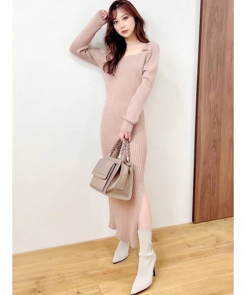 RESEXXY(リゼクシー)の「スリットタイトニットワンピース(ワンピース・レディース・ブラック/ピンク/ブルー/アイボリー・FREE)」の22枚目の写真