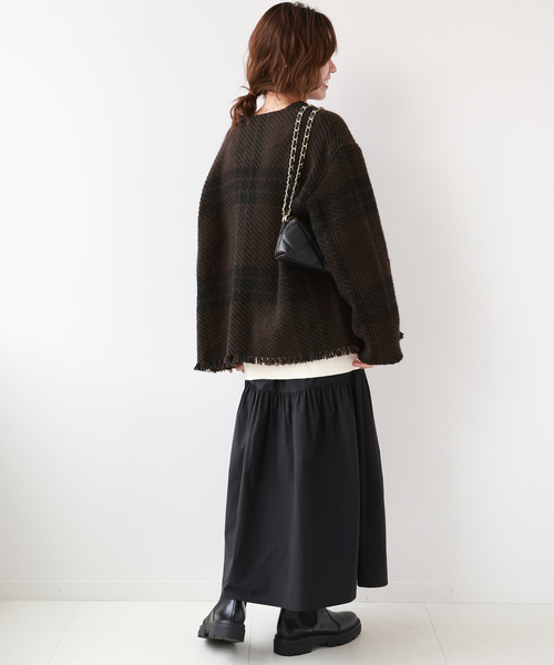 John branigan（ジョンブラニガン）の「【john branigan/ジョン ブラニガン】RELUME JK：別注ジャケット（ノーカラージャケット・レディース・ブラウン/ブルー/キャメル・FREE）」の11枚目の写真