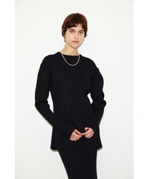THROW by SLY | THROW SLIT H/N MG RIB TOPS スリットハイネック ミドルゲージ リブトップス ニット セットアップ可能(ニット/セーター)