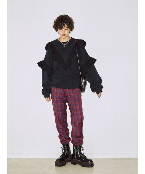 jouetie（ジュエティ）の「マルチフリルプルオーバー（Tシャツ/カットソー・レディース・オフホワイト/ブラック/パープル/レッド・MEDIUM）」の12枚目の写真