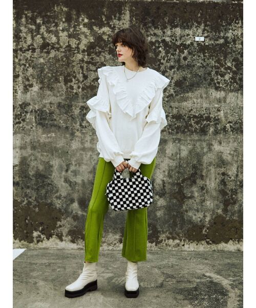 jouetie（ジュエティ）の「マルチフリルプルオーバー（Tシャツ/カットソー・レディース・オフホワイト/ブラック/パープル/レッド・MEDIUM）」の16枚目の写真