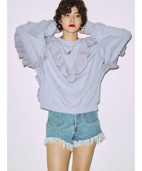 jouetie（ジュエティ）の「マルチフリルプルオーバー（Tシャツ/カットソー・レディース・オフホワイト/ブラック/パープル/レッド・MEDIUM）」の11枚目の写真