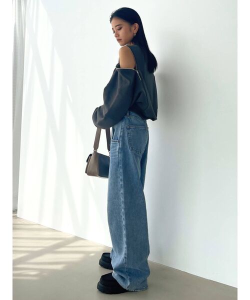 EMODA（エモダ）の「マルチオープンショートトップ（Tシャツ/カットソー・レディース・ホワイト/グレー/ブラック/ブルー・FREE）」の19枚目の写真