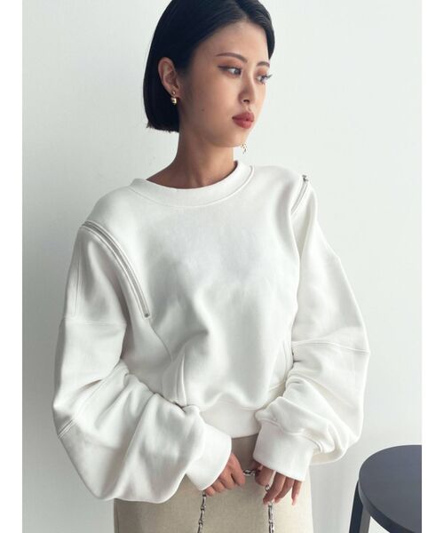 EMODA（エモダ）の「マルチオープンショートトップ（Tシャツ/カットソー・レディース・ホワイト/グレー/ブラック/ブルー・FREE）」の22枚目の写真