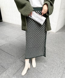 StyleSea | ジャガードニットスリットスカート(スカート)