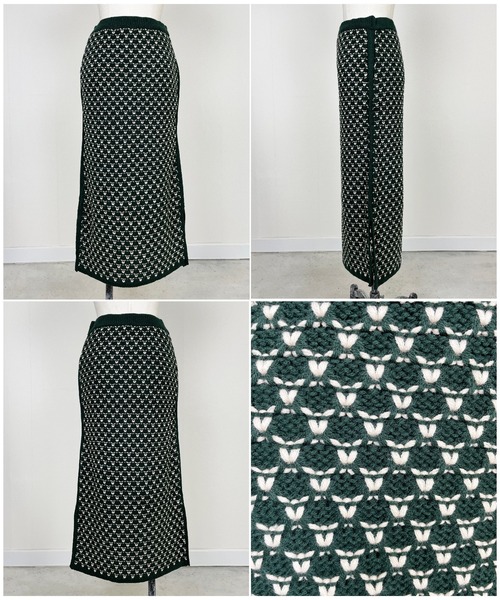 StyleSea（スタイルシー）の「ジャガードニットスリットスカート（スカート・レディース・ブラック/ブルー/グリーン・FREE）」の10枚目の写真