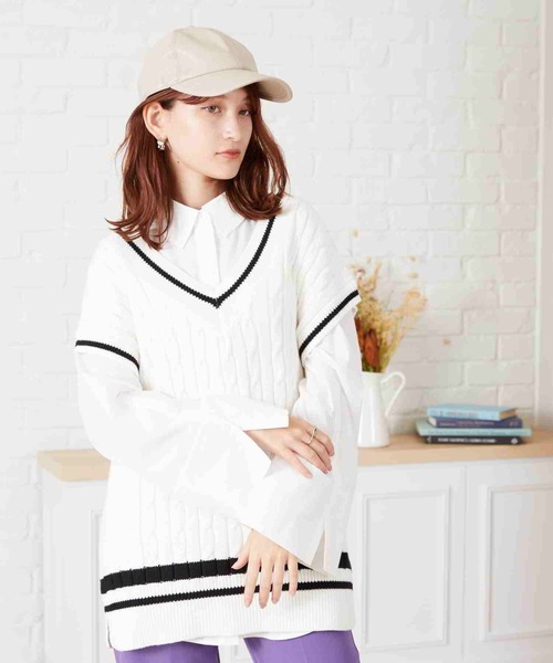 acro（アクロ）の「ビックカフスシャツ/AC2308（シャツ/ブラウス・レディース・ホワイト/ブルー・ﾌﾘ-）」の21枚目の写真