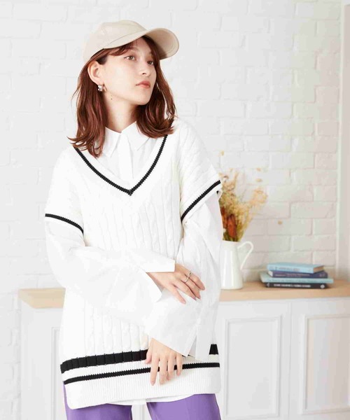 acro（アクロ）の「ビックカフスシャツ/AC2308（シャツ/ブラウス・レディース・ホワイト/ブルー・ﾌﾘ-）」の22枚目の写真