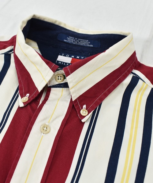 TOMMY HILFIGER（トミーヒルフィガー）の「【ヴィンテージ古着】TOMMY HILFIGER / トミーヒルフィガー マルチストライプ ボタンダウンシャツ（シャツ/ブラウス・メンズ・その他・LARGE）」の6枚目の写真