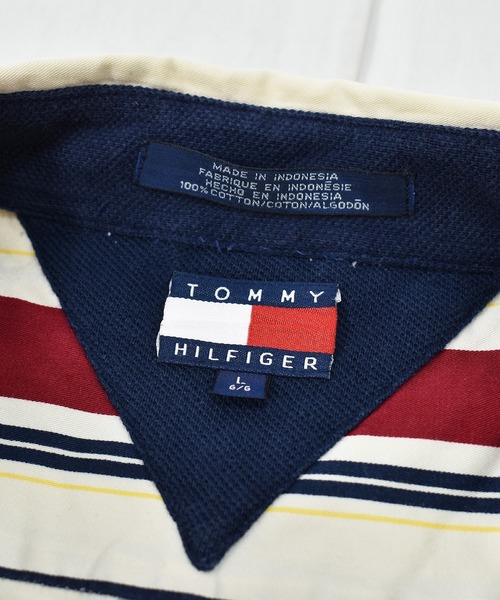TOMMY HILFIGER（トミーヒルフィガー）の「【ヴィンテージ古着】TOMMY HILFIGER / トミーヒルフィガー マルチストライプ ボタンダウンシャツ（シャツ/ブラウス・メンズ・その他・LARGE）」の9枚目の写真