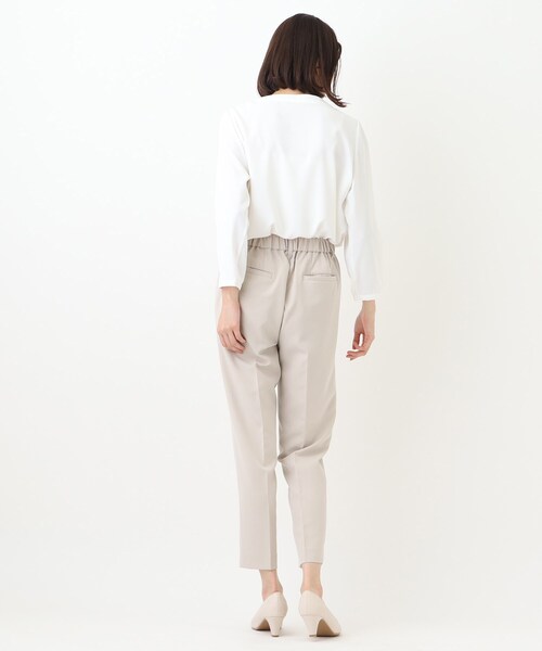 SHOO・LA・RUE（シューラルー）の「◆【S-3L】バンドカラー風タックブラウス（シャツ/ブラウス・レディース・ホワイト系5/ブラック系2/グレー系7・01/05/02/03/04）」の13枚目の写真