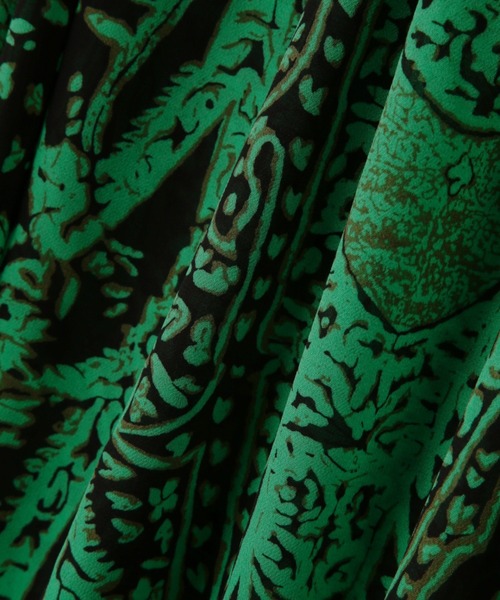 Mirror Mirror on the wall（ミラーミラー）の「(MIRROR MIRROR ON THE WALL)ケーブルニット　ビッグベスト×プリントワンピース 3WAY SET（ワンピース・レディース・グリーン/ホワイト・FREE）」の6枚目の写真