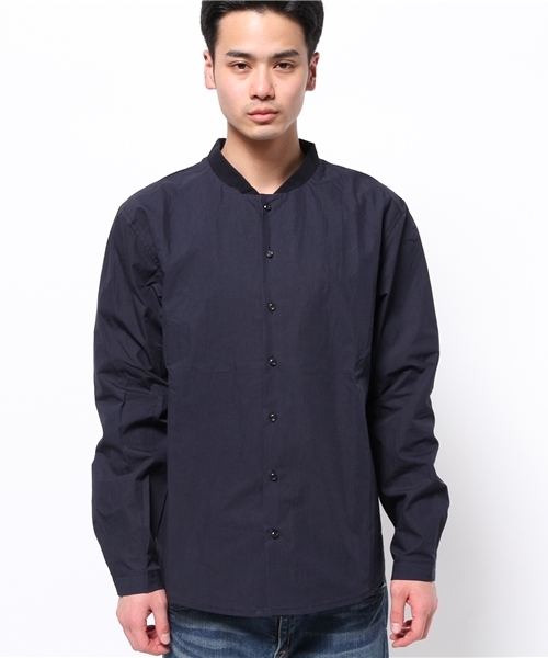 WHO'S WHO gallery(フーズフーギャラリー)の「【GIGGER】ノーカラーシャツ(シャツ/ブラウス・メンズ・ブラック/ネイビー・LARGE/MEDIUM)」の5枚目の写真
