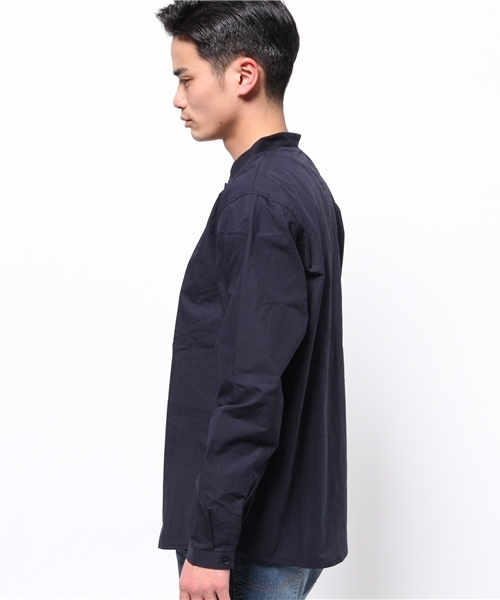 WHO'S WHO gallery(フーズフーギャラリー)の「【GIGGER】ノーカラーシャツ(シャツ/ブラウス・メンズ・ブラック/ネイビー・LARGE/MEDIUM)」の6枚目の写真