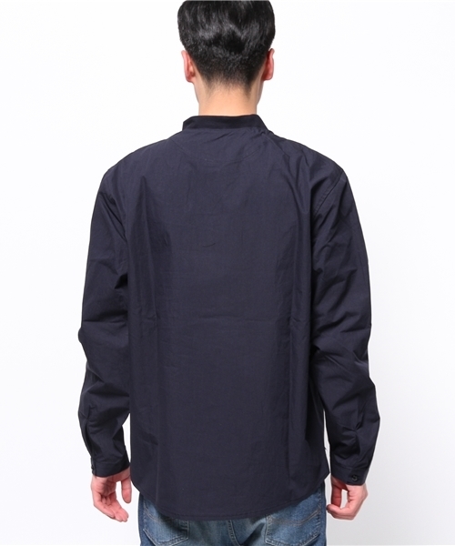 WHO'S WHO gallery(フーズフーギャラリー)の「【GIGGER】ノーカラーシャツ(シャツ/ブラウス・メンズ・ブラック/ネイビー・LARGE/MEDIUM)」の7枚目の写真