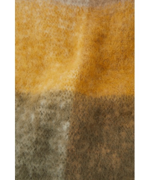 SLY（スライ）の「SHAGGY CHECK STOLE シャギー チェックストール（ストール/ショール・レディース・ベージュ系その他/オレンジ系その他・FREE）」の7枚目の写真