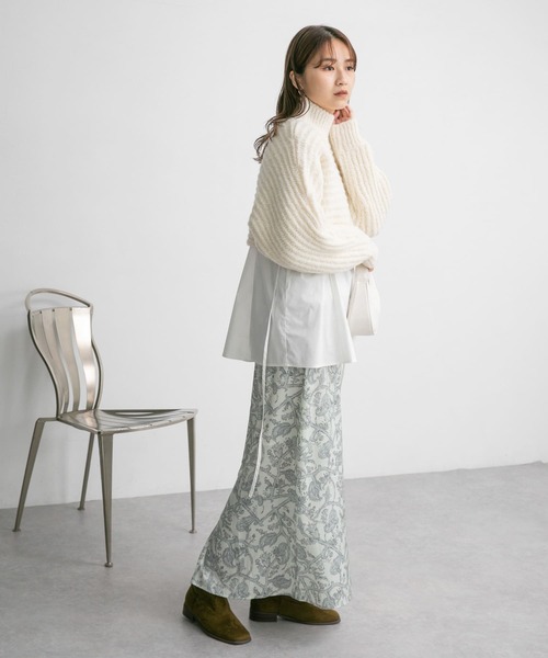 KBF（ケイビーエフ）の「ハイネックショートニット（ニット/セーター・レディース・アイボリー/ライトブルー/ピンク/ネイビー・ONE）」の11枚目の写真