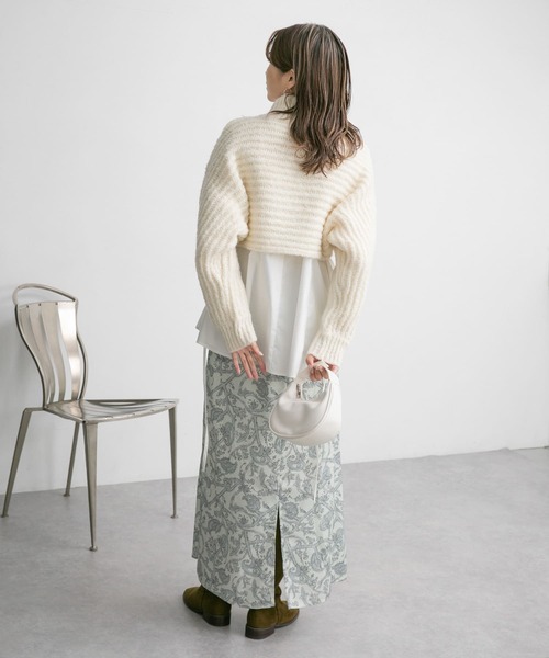 KBF（ケイビーエフ）の「ハイネックショートニット（ニット/セーター・レディース・アイボリー/ライトブルー/ピンク/ネイビー・ONE）」の12枚目の写真