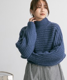 KBF | 『一部WEB限定カラー』ハイネックショートニット(ニット/セーター)