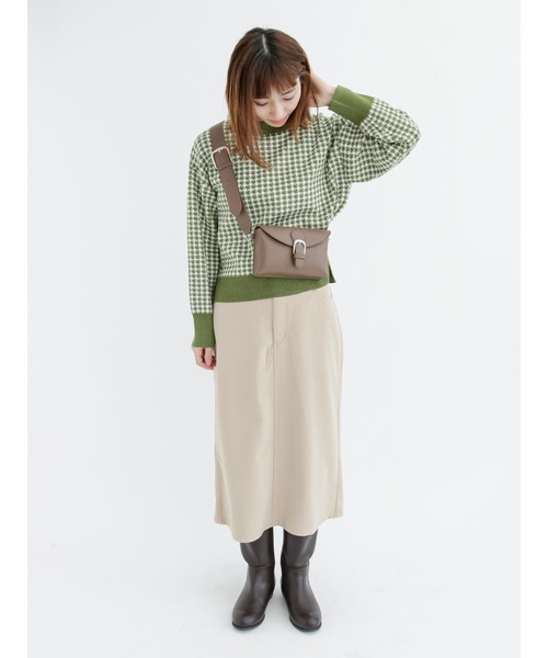 Lugnoncure(ルノンキュール)の「千鳥ジャカードハイネックニット(ニット/セーター・レディース・ブラック/イエロー/グリーン・フリ-)」の8枚目の写真