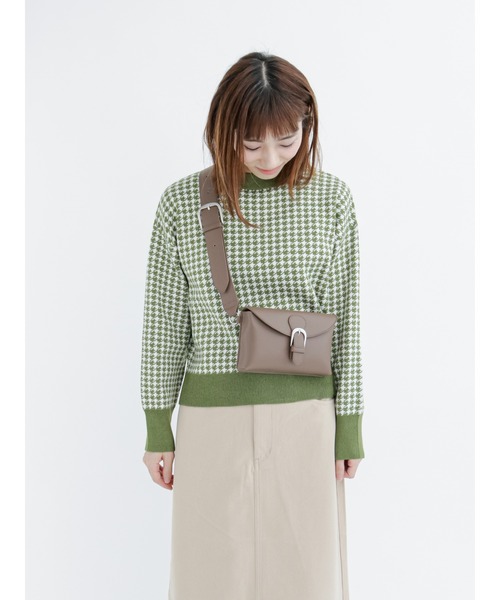 Lugnoncure(ルノンキュール)の「千鳥ジャカードハイネックニット(ニット/セーター・レディース・ブラック/イエロー/グリーン・フリ-)」の9枚目の写真